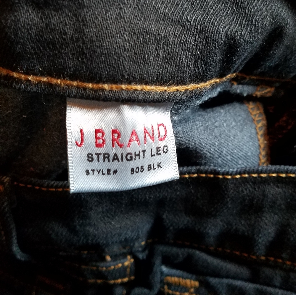 J Brand Black Jeans Sz 25 Straight Leg Long